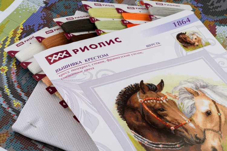 Набор для вышивания «Пара лошадей» — картинка 3