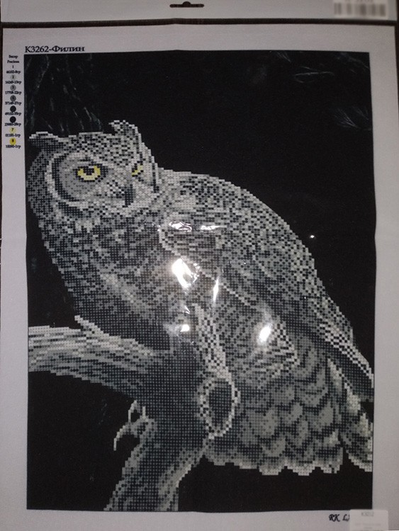 Рисунок на ткани «Филин» — картинка 2