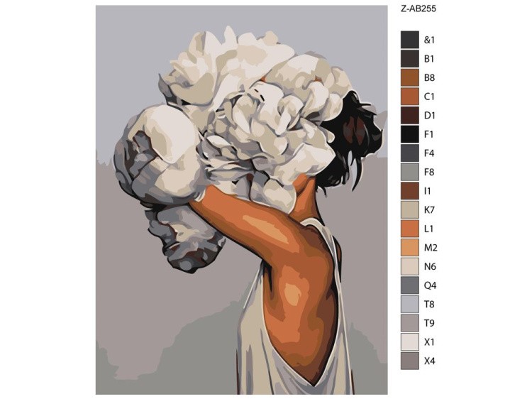 Картина по номерам «Цветочная голова 13» — картинка 2