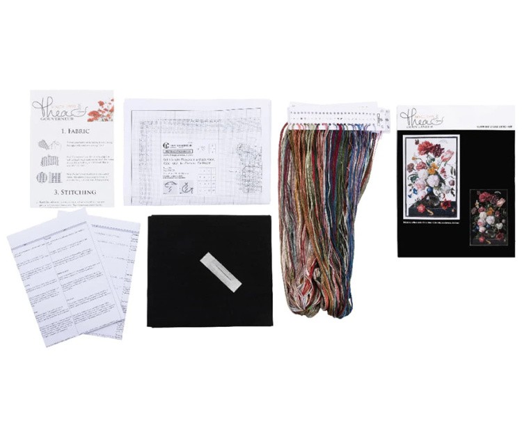 Набор для вышивания «Цветы в стеклянной вазе» — картинка 4