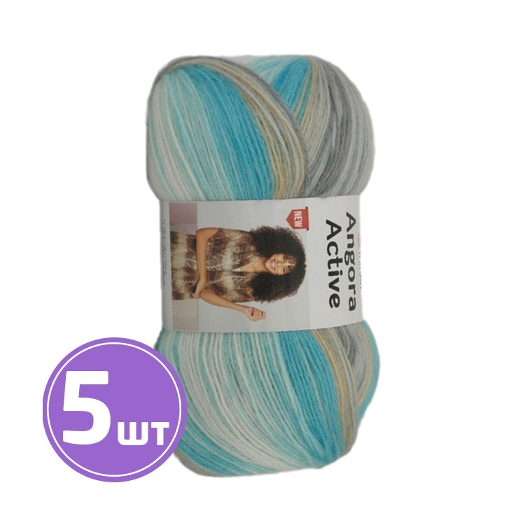 Пряжа YarnArt Angora Active New (Ангора актив нью) (852), мультиколор, 5 шт. по 100 г