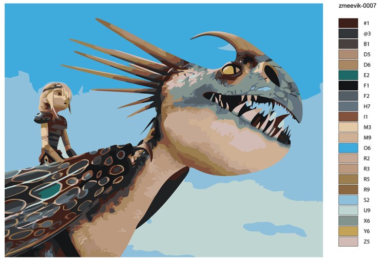 Картина по номерам «Арт дракона Злобного Змеевика Громгильда 7» — картинка 2
