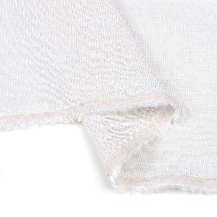 Ткань льняная, 1 м x 140 см, 190 г/м², цвет: белый, TBY — картинка 4