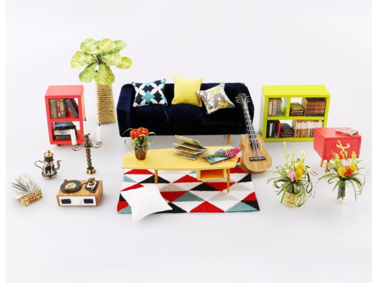 Набор для создания миниатюры (румбокс) «Гостиная музыканта» — картинка 5