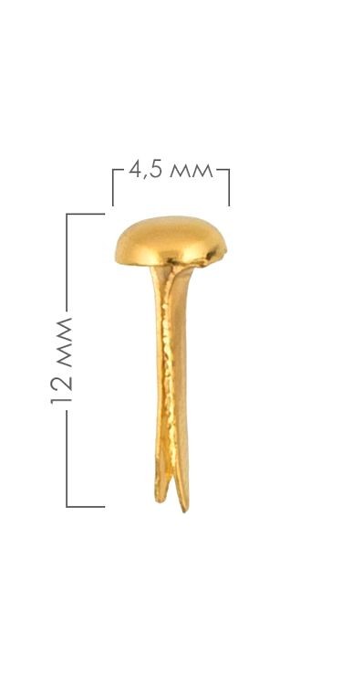 Набор брадсов, 4,5x12 мм, 30 шт., цвет: под золото, Mr.Painter — картинка 2