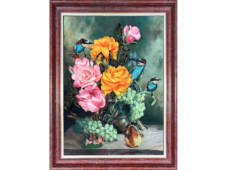 Вышивка лентами «Цветочный нектар» — картинка 2