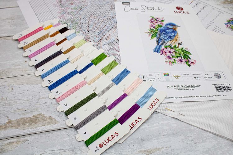 Набор для вышивания «Синяя птица на ветке» — картинка 4