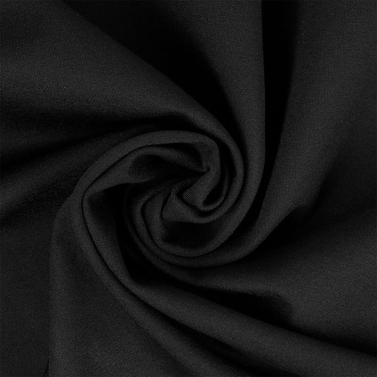 Ткань Джерси, 1 м x 155 см, 350 г/м², цвет: черный, TBY