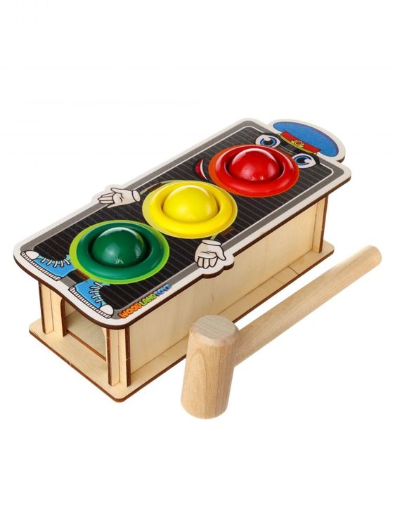 Стучалка цветная «Светофор», 3 отверстия — картинка 3