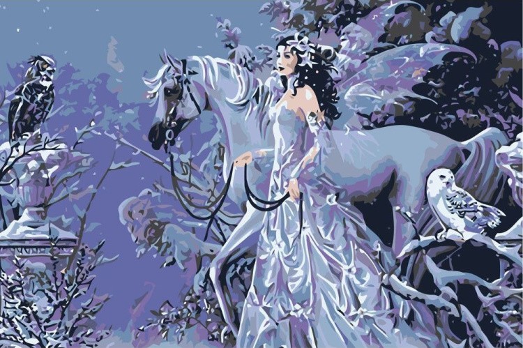 Картина по номерам «Снежная фея»