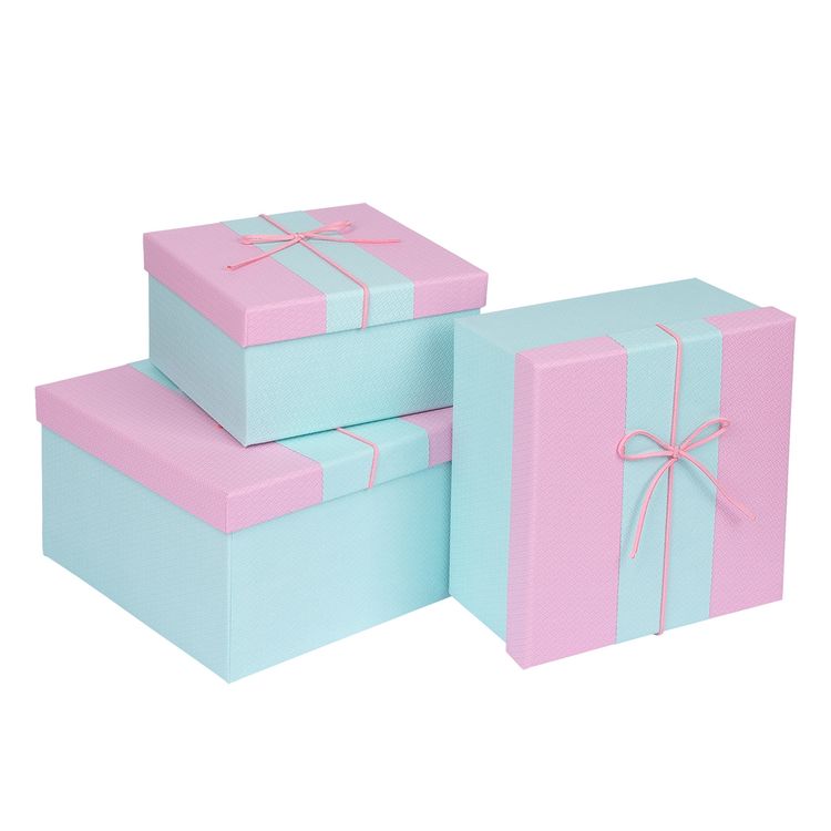 Набор подарочных коробок, форма: квадрат, 3 шт., Stilerra — картинка 2