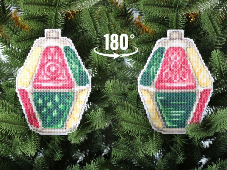 Набор для вышивания «Советская ёлочная игрушка. Фонарик» — картинка 2