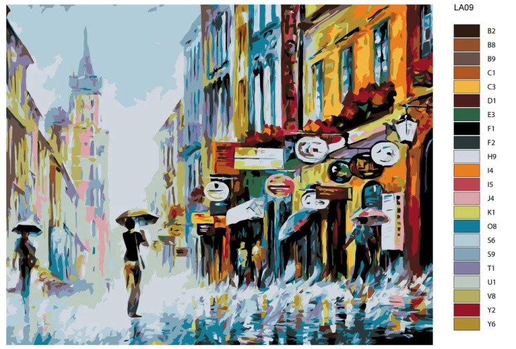 Картина по номерам «Ливень» — картинка 2