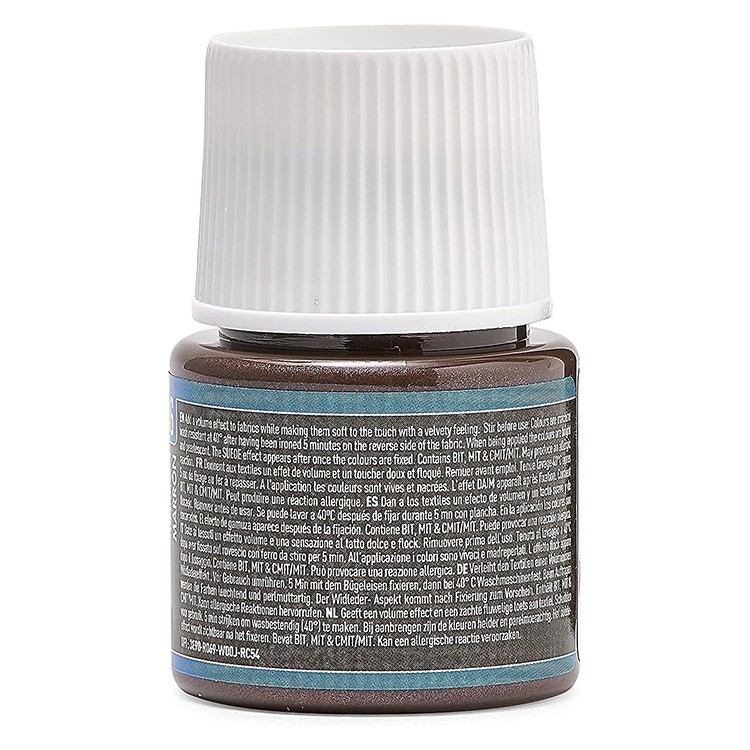 Краска для темных и светлых тканей с эффектом замши Pebeo Setacolor (коричневая), 45 мл — картинка 4