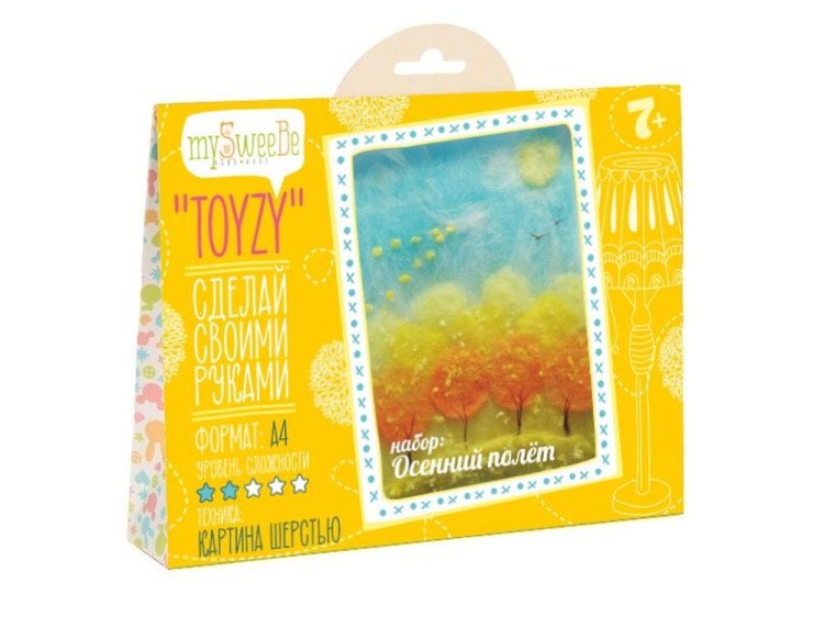 Картина шерстью «Осенний полет» — картинка 2