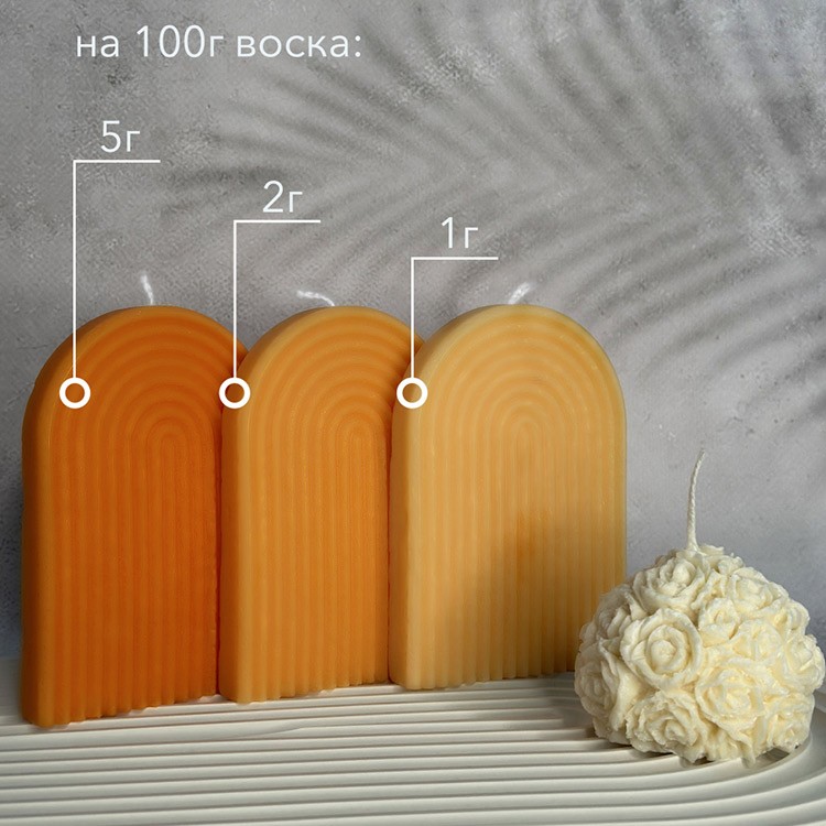 Краситель сухой для свечей/воска, «Оранжевый», 10 г — картинка 2