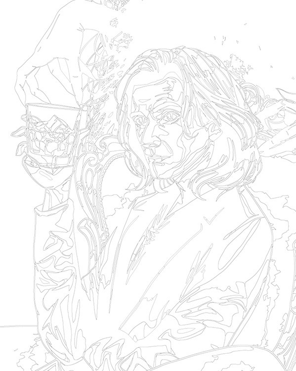 Картина по номерам «Благие знамения: демон Кроули Арт» — картинка 3