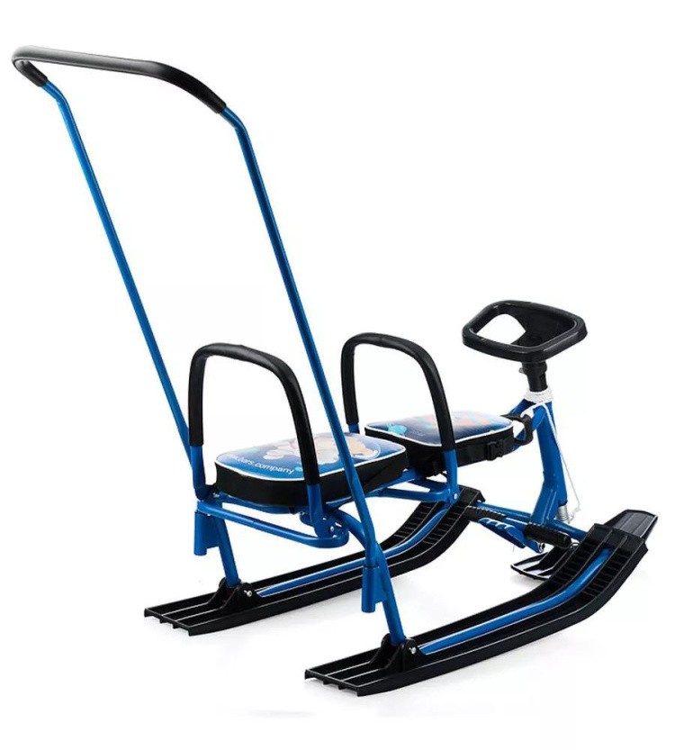 Снегокат детский 505 TWINS BABY PUSH со спинкой для двоих — картинка 8