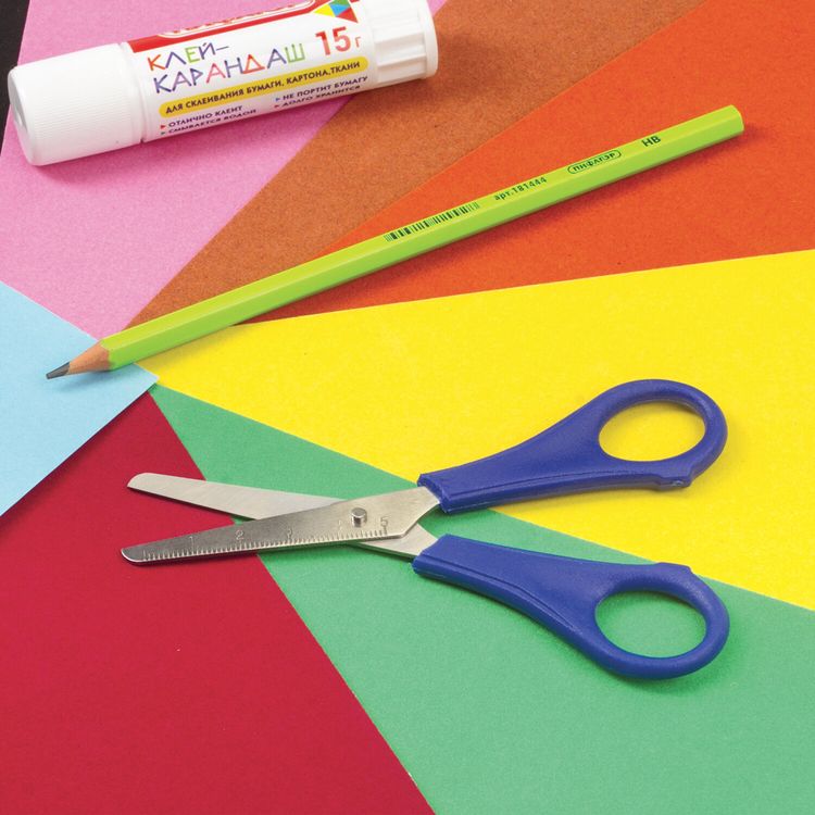 Ножницы 135 мм, с линейкой, ПИФАГОР — картинка 7