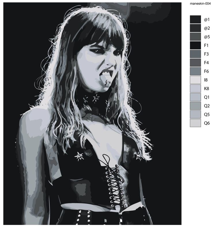 Картина по номерам «Группа Maneskin Манескин: Виктория Де Анджелис 2» — картинка 2