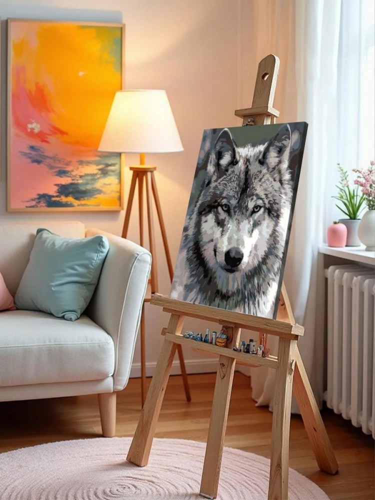 Картина по номерам «Серый волк» — картинка 9