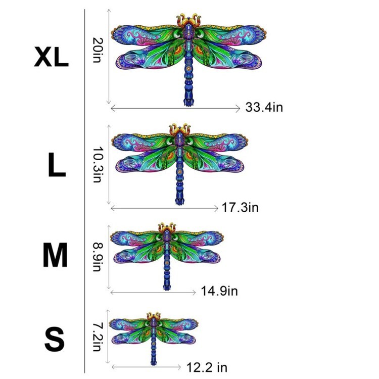 Деревянные пазлы «Стремительная Стрекоза M», Woodbests — картинка 3