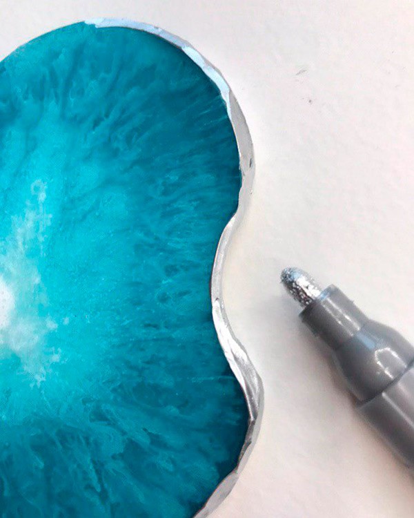 Лаковый маркер серебряный, Edding — картинка 4