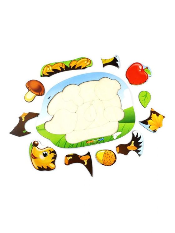 Развивающее пособие из дерева. Деревянный вкладыш «Ежик» — картинка 4