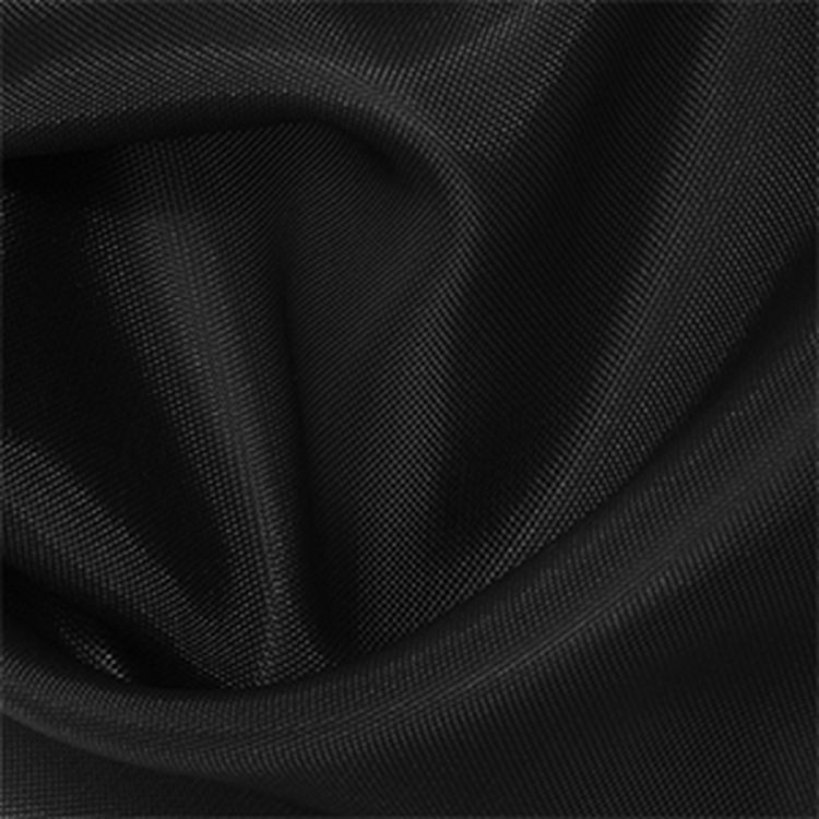 Ткань подкладочная Таффета, 10 м x 150 см, 80 г/м², цвет: черный, IDEAL