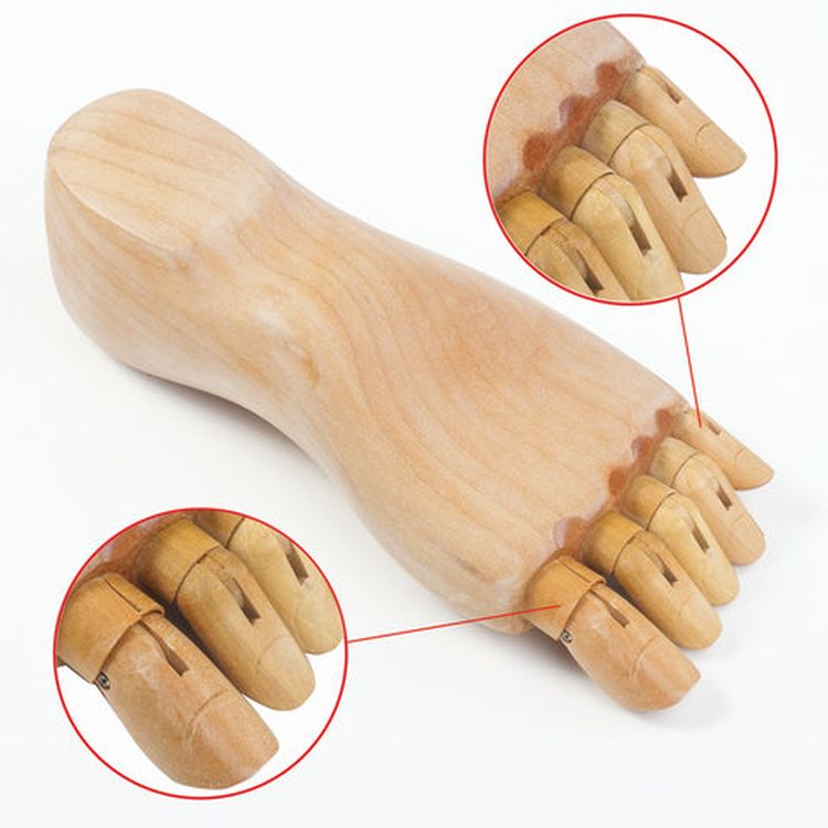 Манекен художественный «Стопа», длина 25 см., мужская левая, дерево, BRAUBERG ART CLASSIC  — картинка 5