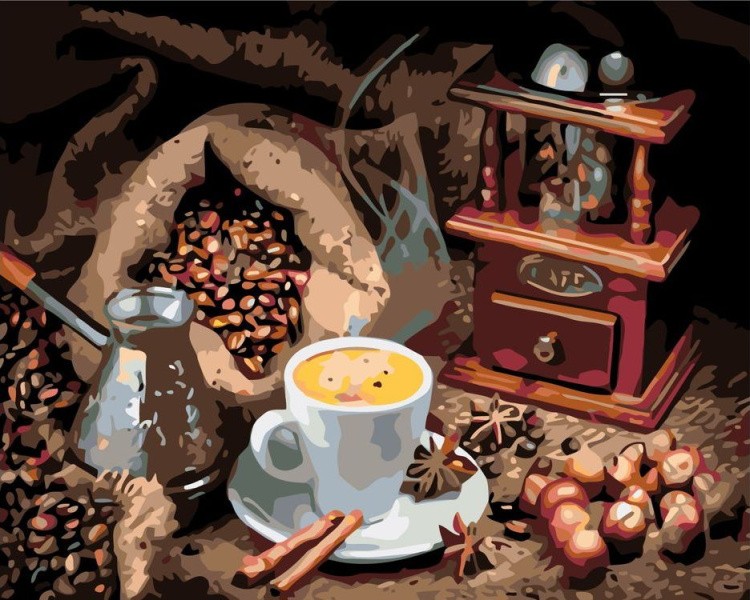 Картина по номерам «Кофейный натюрморт»