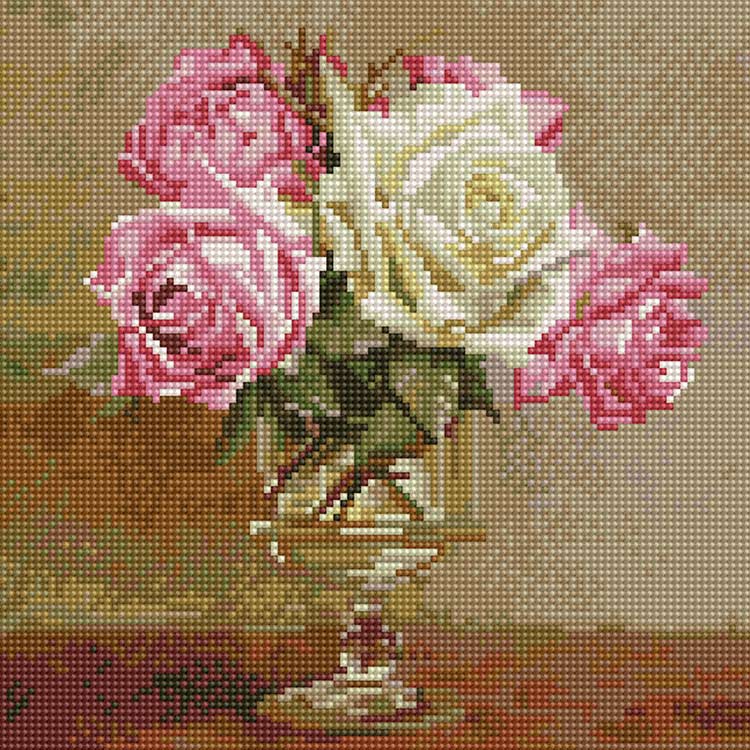 Алмазная вышивка «Бузин. В старинной вазочке» — картинка 2