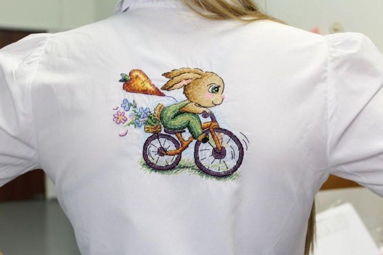 Набор для вышивания «Зайчик-велосипедист» — картинка 4