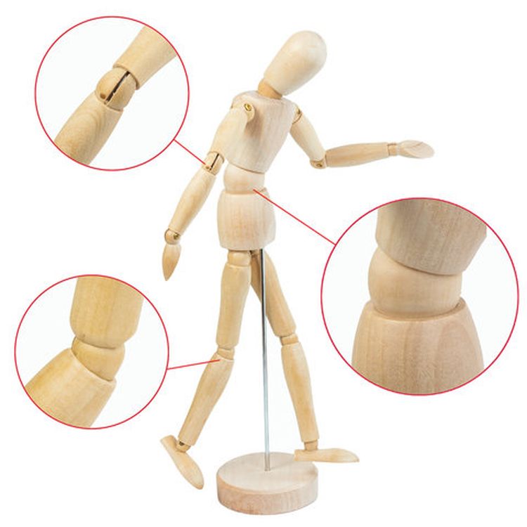 Манекен человека художественный женский, дерево, высота 30 см, BRAUBERG ART CLASSIC  — картинка 7