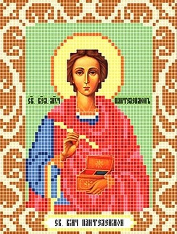 Рисунок на ткани «Святой Пантелеймон»