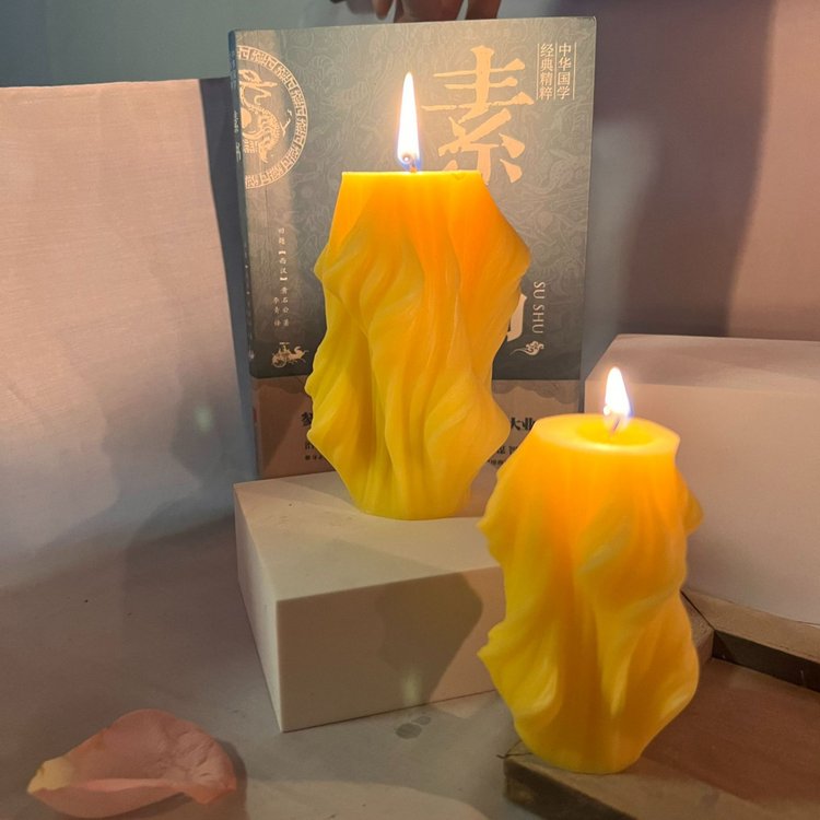 Силиконовый молд - Свеча волнистая №6, 9 см, 1 шт. — картинка 3