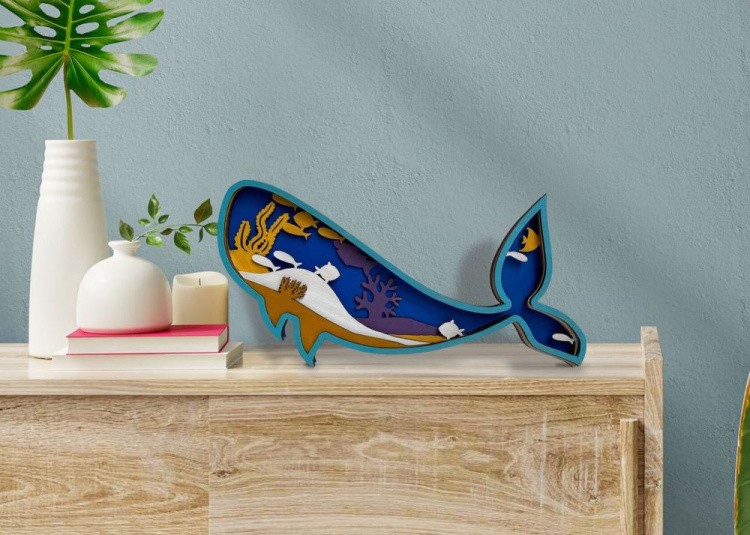 3D пазл-раскраска «Синий кит» — картинка 2