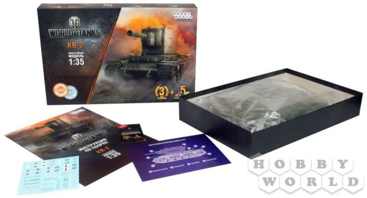 Сборная модель World of Tanks - КВ-2, Масштабная модель 1:35  — картинка 6