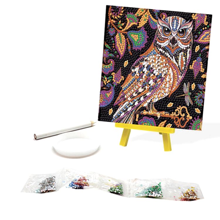 Алмазная вышивка «Золотая сова» — картинка 3