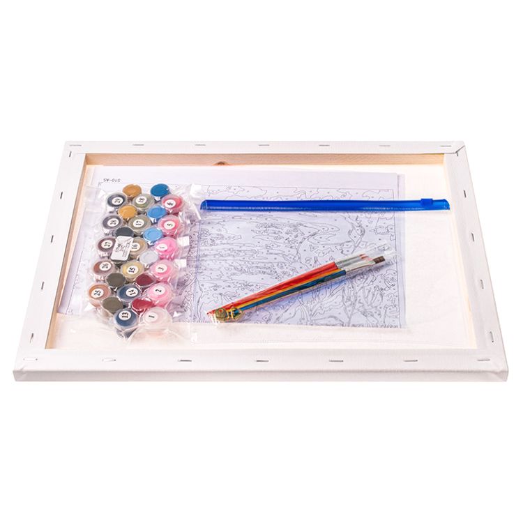 Картина по номерам «Букет в синей вазе» — картинка 3