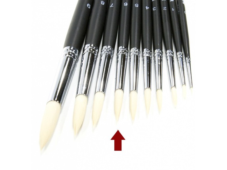 Кисть синтетическая «Зима» круглая №6 — картинка 2