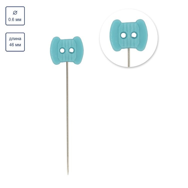 Булавки для квилтинга, сталь, 60 шт., 46 мм, Gamma — картинка 3