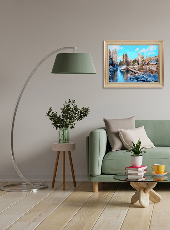 Картина по номерам «Зима на реке» — картинка 6