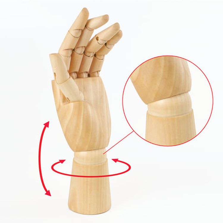 Манекен художественный «Рука», высота 25 см., женская левая, дерево, BRAUBERG ART CLASSIC  — картинка 4