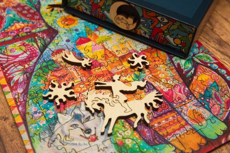 Деревянные пазлы DAVICI «Иван Царевич и серый волк 120 деталей» — картинка 4