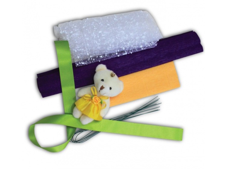 Набор для создания букета с держателями для конфет (7 мишек+9 держателей) — картинка 3