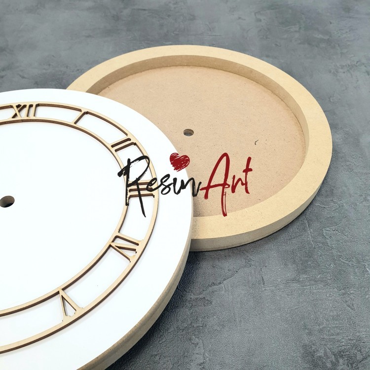 Набор для создания часов на подрамнике 1,6 см (с ламинацией), d 40см — картинка 2