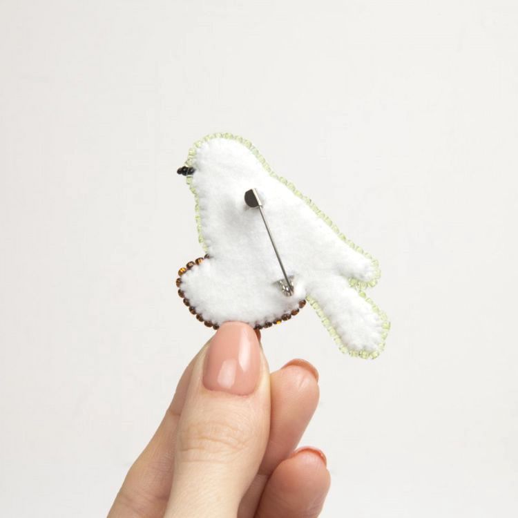 Набор для изготовления броши «Птичка в гнезде» — картинка 3