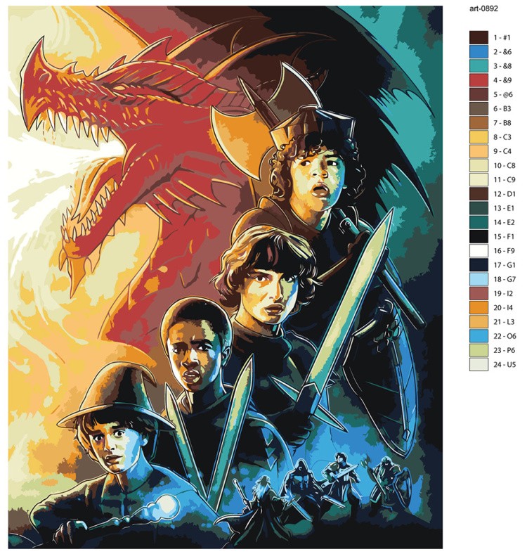 Картина по номерам ОСД Очень странные дела — картинка 2