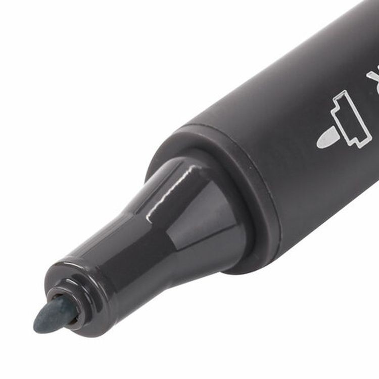 Маркер для скетчинга двусторонний 1 мм - 6 мм BRAUBERG ART CLASSIC, цвет: холодный серый 02 — картинка 4